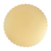 Arany tortakarton, tortaalátét fodros 20 cm