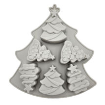 Karácsonyfa variációk szilikon forma - 6 adagos