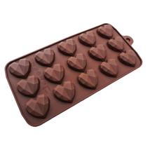 Gyémánt szív bonbon szilikon forma - 15 adagos