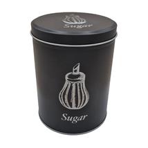 Fémdoboz henger - Sugar - fekete-ezüst