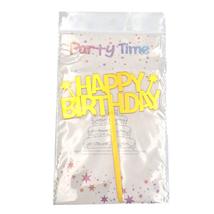 Happy Birthday arany tortabeszúró - csillagszóró