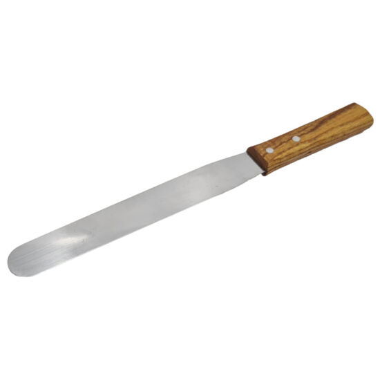 Cukrász spatula, kenőkés fa nyéllel 31cm