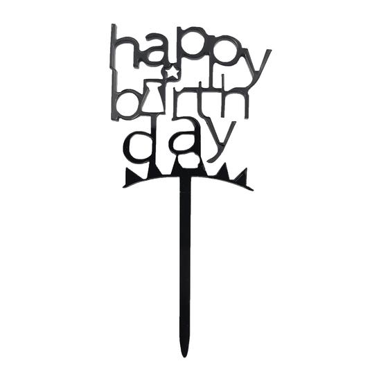 Happy birthday - cupcake / süteménybeszúró -8db