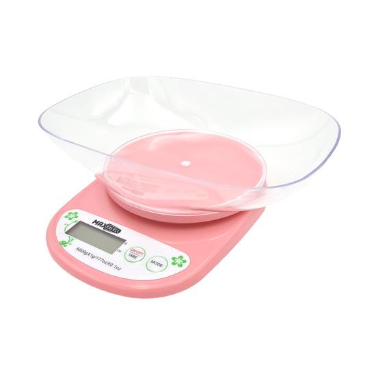 Színes digitális konyhai mérleg tálkával 5kg
