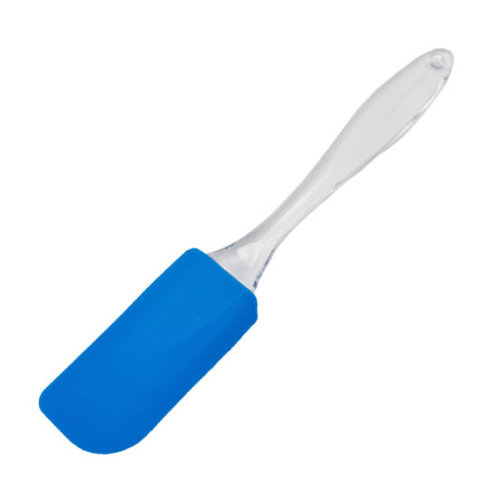 Szilikon spatula átlátszó nyéllel - keskeny - 19cm