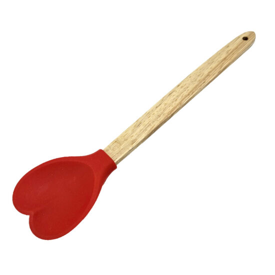 Szilikon spatula, hablapát szív alakú - 28cm