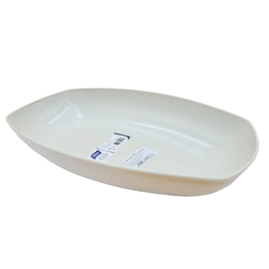 Színes ovális műanyag tányér 25cm - fényes